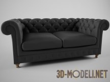 3d-модель Черный диван Chester