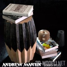 3d-модель Декоративный табурет Bobbili stool от Andrew Martin