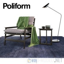 Кресло IPANEMA от Poliform, с торшером и столиком