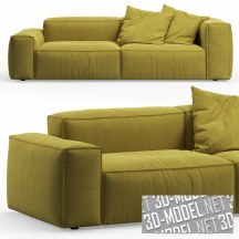 3d-модель Горчичный диван NeoWall от Living Divani