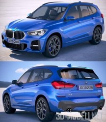 3d-модель Автомиобиль BMW X1 M-Sport 2020