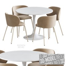 3d-модель Стол DOCKSTA и стулья KRYLBO от IKEA