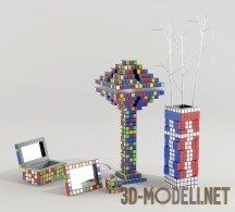 3d-модель Декор в стиле Кубика Рубика