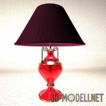 3d-модель Настольная лампа с основанием из стекла