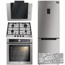3d-модель Комплект кухонной техники от Samsung, Hotpoint-Ariston и Bosch