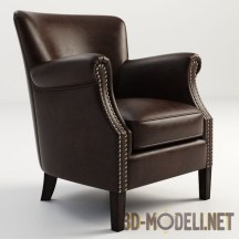 3d-модель Кожаное кресло ROLAND 602.019-L07 Gramercy Home
