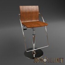 Барный стул с деревянным сиденьем