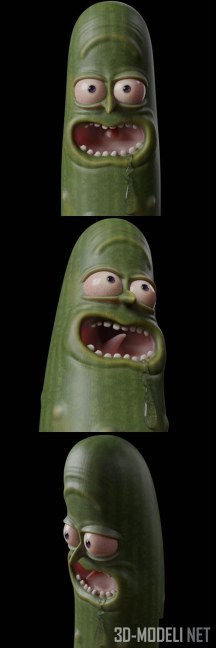 3d-модель Персонаж Pickle Rick