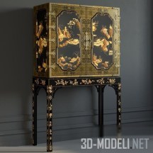 3d-модель Барный шкаф George III Oriental Lacquer Cabinet от Baker