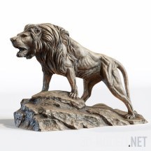 Скульптура мощного льва