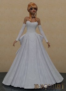 3d-модель Девушка в красивом платье