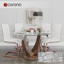 3d-модель Набор мебели с зеркалом Garda decor