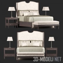 3d-модель Мебельный сет Stanley Hickory с лампой Zonca