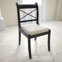 Классический стул с белым сиденьем