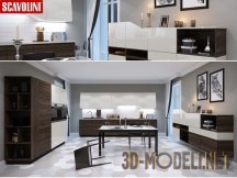 3d-модель Кухонный набор Flux Swing Lineare от Scavolini