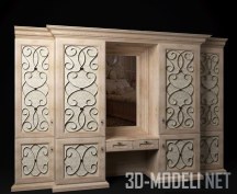 3d-модель Шкаф прованс для спальни