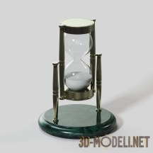 3d-модель Песочные часы на мраморной подставке