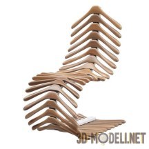 3d-модель Стул из вешалок Skeleton