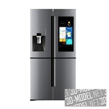 3d-модель Многодверный холодильник с морозильной камерой Family Hub от Samsung