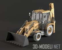 3d-модель Грейдер с ковшом