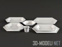 3d-модель Посуда с шестиугольными краями