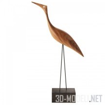 3d-модель Птица-декор Beak Bird Tall Heron Warm Nordic