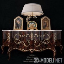 3d-модель Комод Pozzoli Arbalet Grenoble, лампа Fine Art