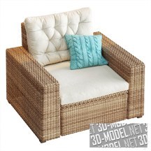 3d-модель Массивное садовое кресло Solleron от IKEA