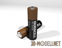 3d-модель Батарейки Duracell AA