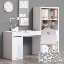 3d-модель Набор мебели для домашнего офиса от IKEA