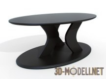 3d-модель Овальный стол цвета венге