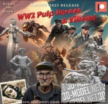 3d-модель Across the Realms – WW2 Pulp Heroes and Villains March 2023