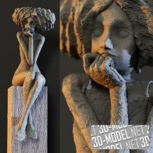 3d-модель Скульптура Melancolia от Valerie Hadida