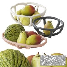 3d-модель Три вазы с фруктами