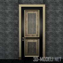 3d-модель Дверь с золотыми наличниками