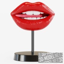 3d-модель Скульптура с красными губами