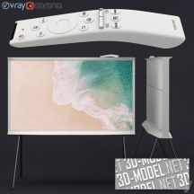 3d-модель Samsung QLED The Serif TV white