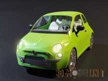 3d-модель Fiat 500 car free 3d model