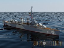 3d-модель Миноносец USS Fletcher
