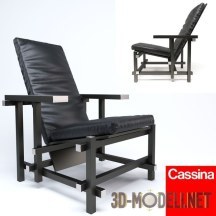 3d-модель Кресло Cassina 635 BLACK