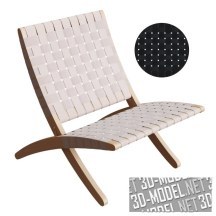 3d-модель Черный и белый стул Cuba от Coalesse