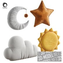 3d-модель Декоративные подушки для детской комнаты