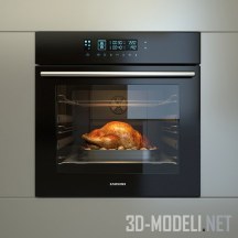 3d-модель Духовой шкаф Samsung NV70H5787CB с курицей