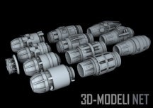 3d-модель Набор космических двигателей