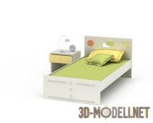 3d-модель Односпальная кровать