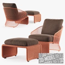 3d-модель Садовое кресло MINOTTI COLETTE