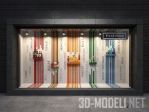 3d-модель Современная витрина для магазина продуктов