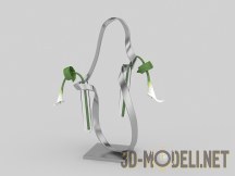 3d-модель Ваза-скульптура с каллами
