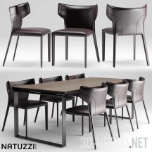 Стол Omega и стулья Pi Greco от Natuzzi