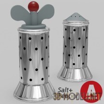 3d-модель Набор Salt castor и Pepper mill от Alessi